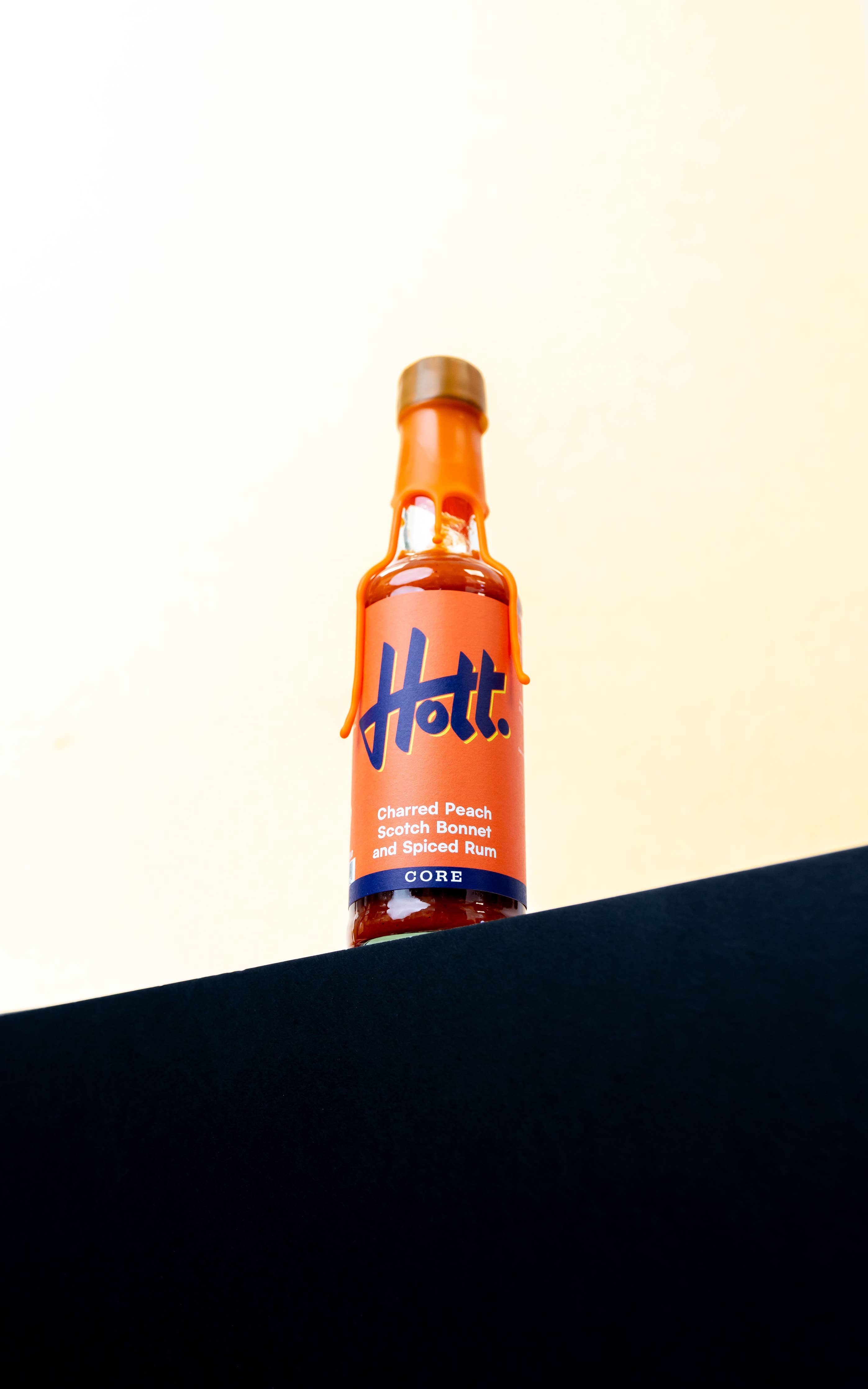 Charred Peach, Scotch Bonnet and Spiced Rum Hott Sauce