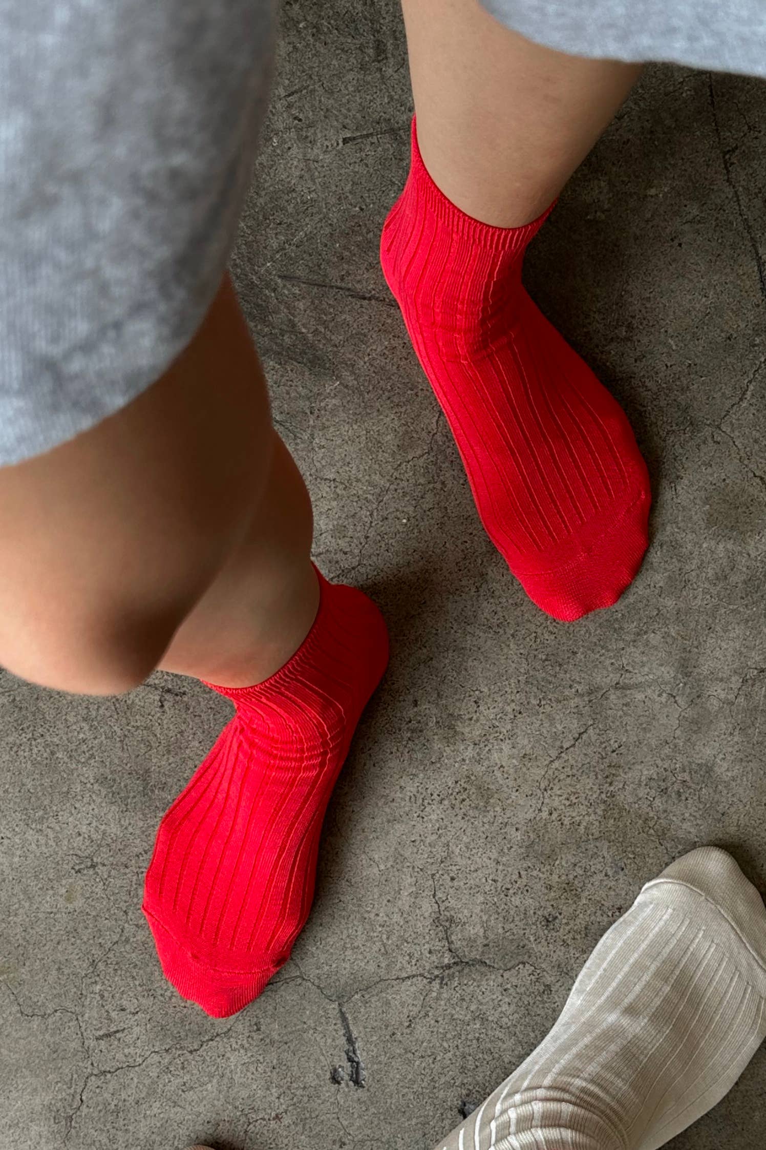 Her Socks - Mercerized Combed Cotton Rib: Fuchsia