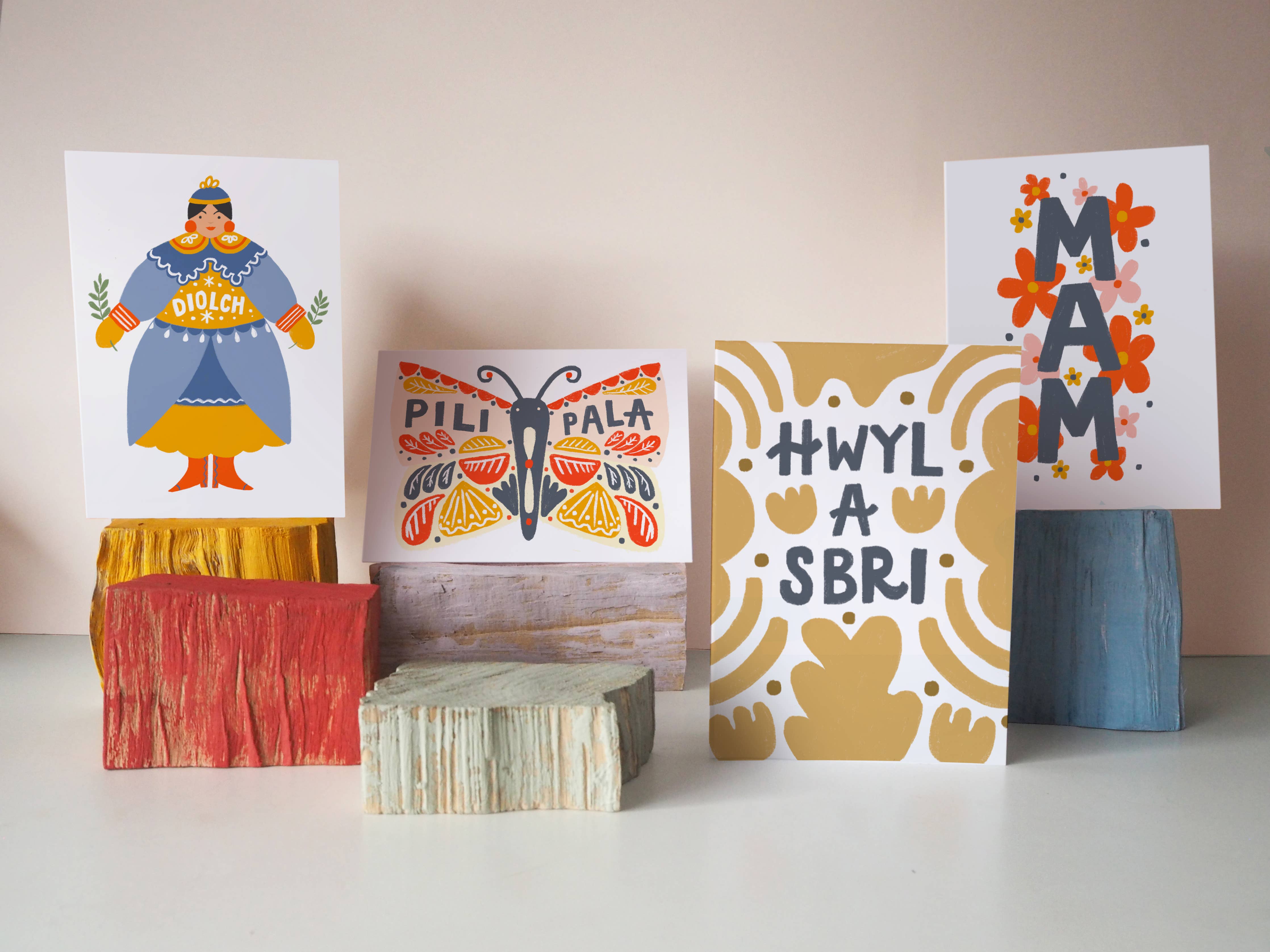 Welsh Language Fish Birthday Card Penblwydd Hapus