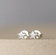 Sterling Silver Mini Star Studs