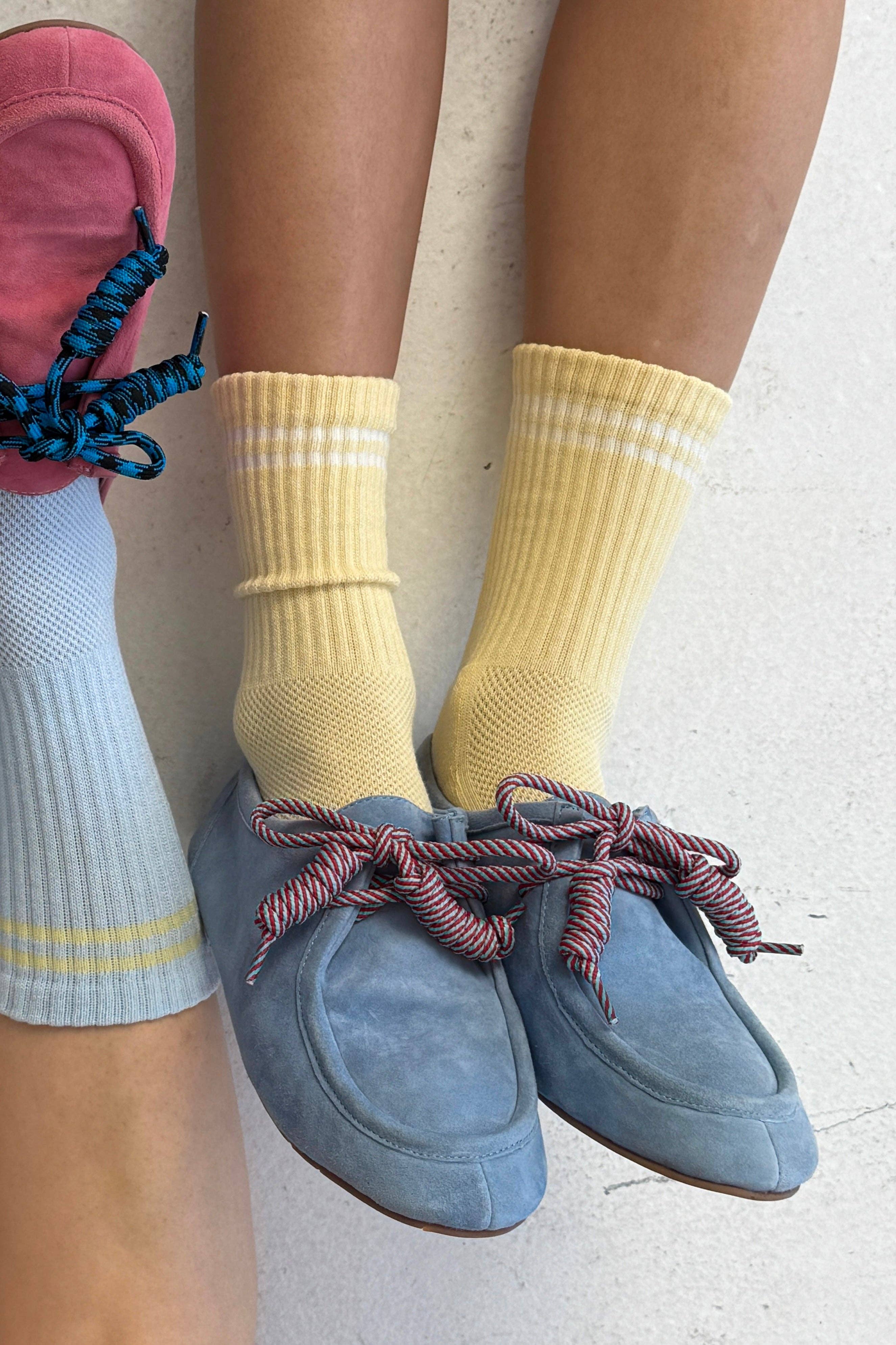 Boyfriend Socks: Pastel Sky