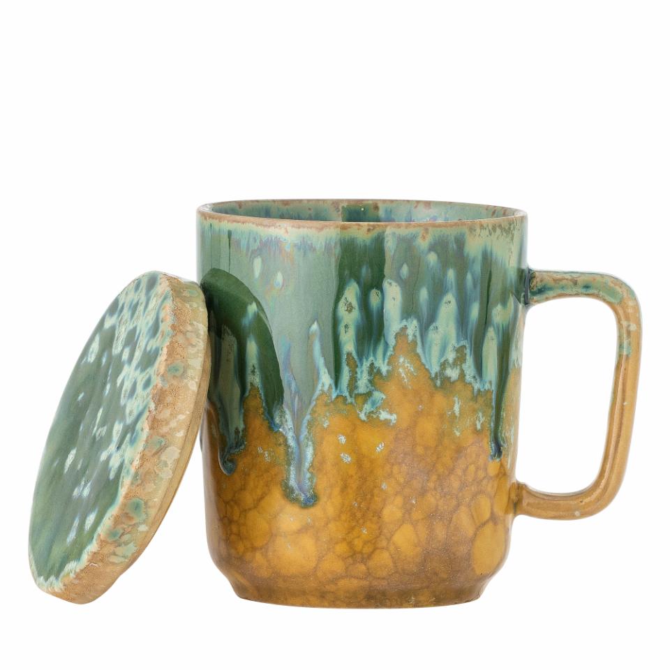 Yuma Mug w/Lid + Strainer - Green