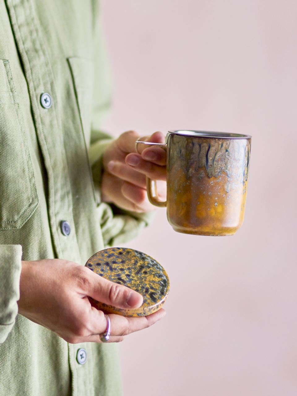 Yuma Mug w/Lid + Strainer - Green
