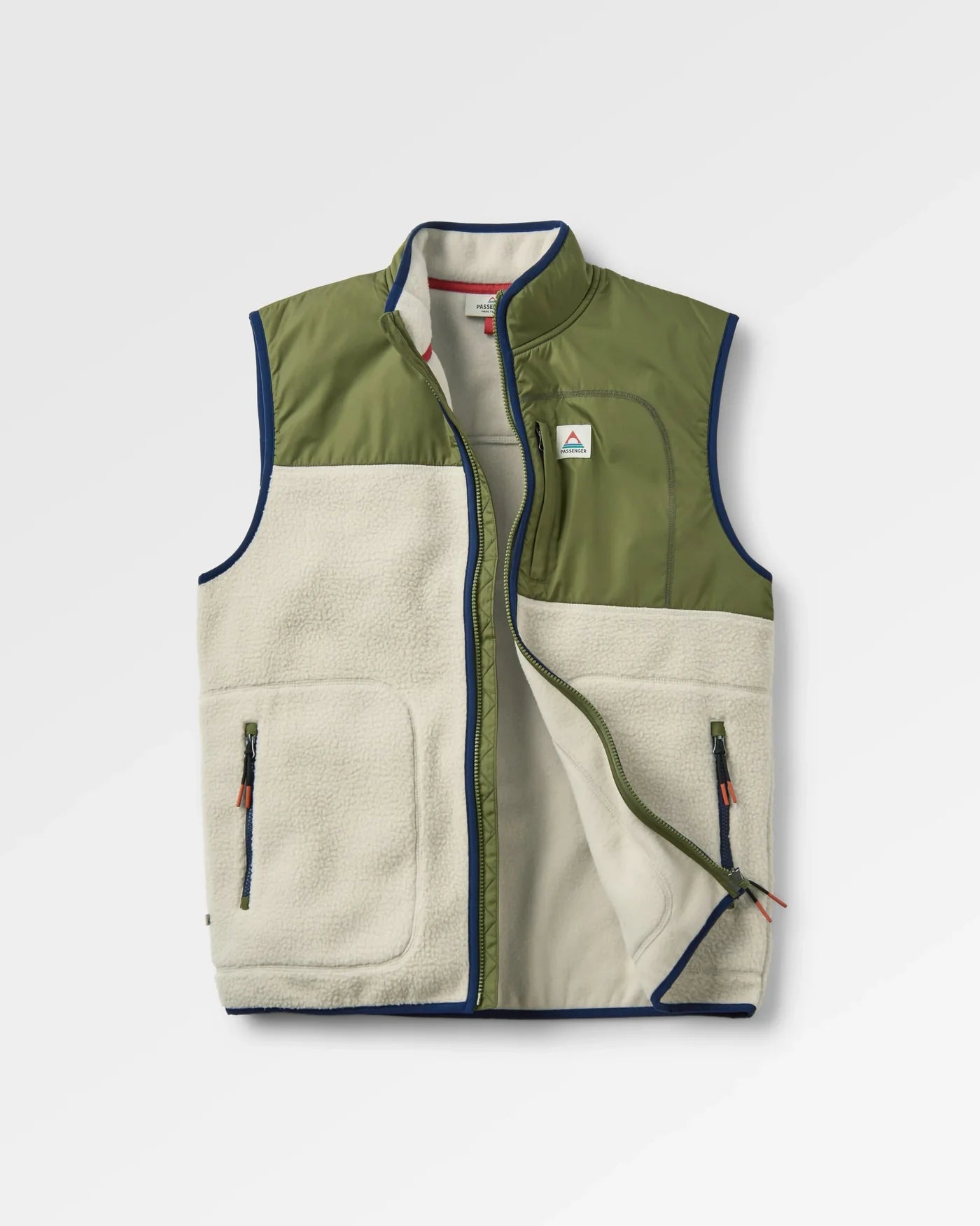 Offgrid Recycled Sherpa Fleece Vest Oatmeal/Khaki