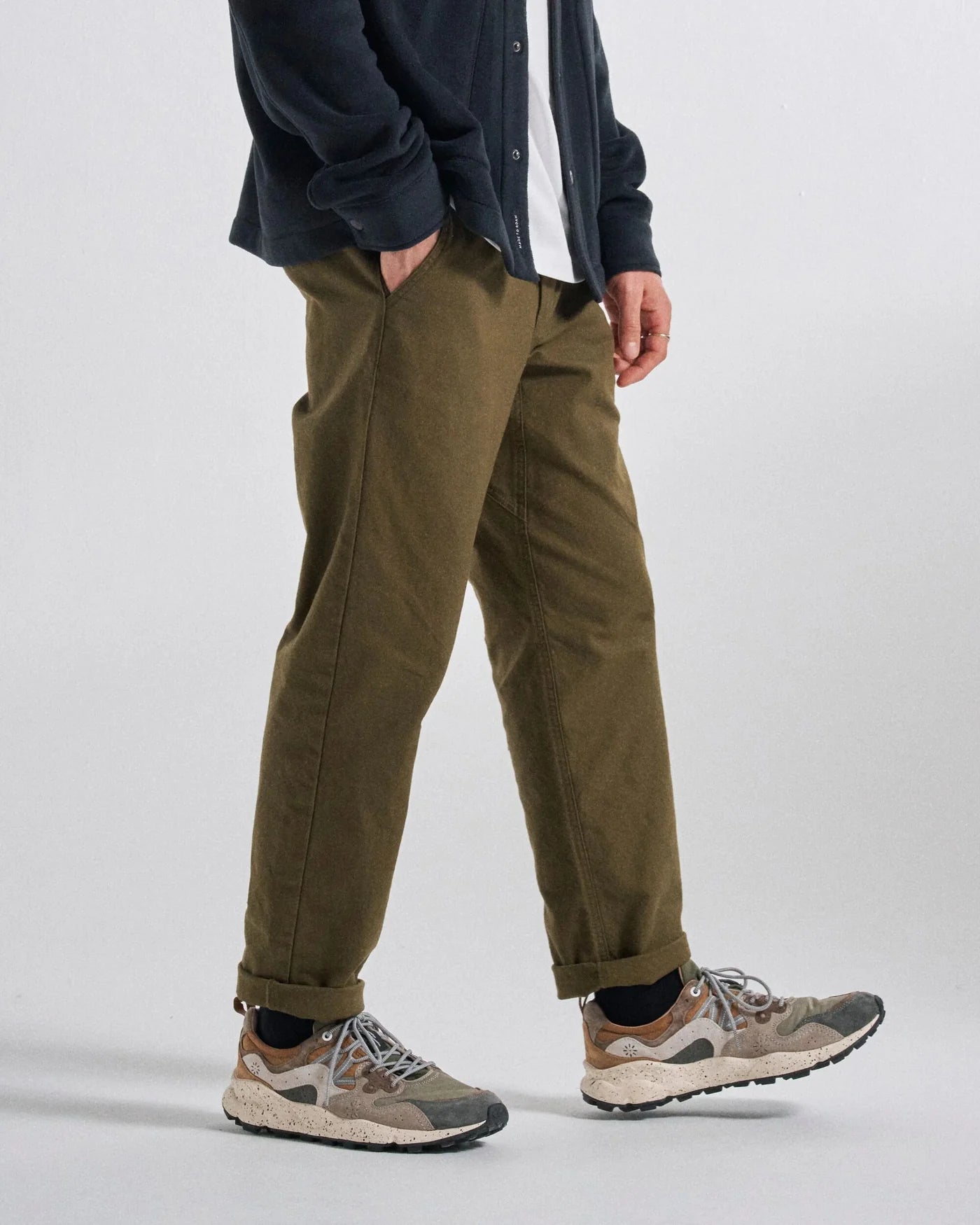 Adventurer Organic Canvas Trouser Dark Olive